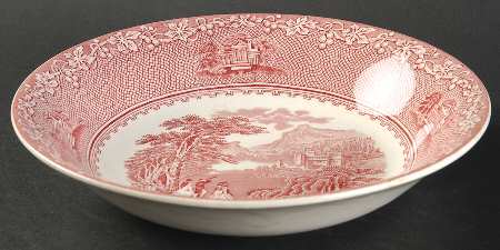 Jenny Lind Pink (Off White Background) Coupe Soup Bowl