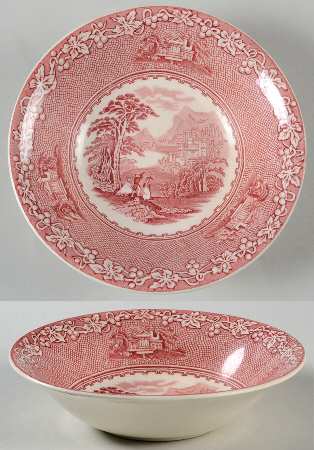 Jenny Lind Pink (Off White Background) Coupe Cereal Bowl