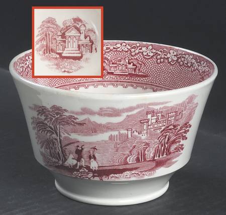 Jenny Lind Pink (Off White Background) Cranberry Bowl