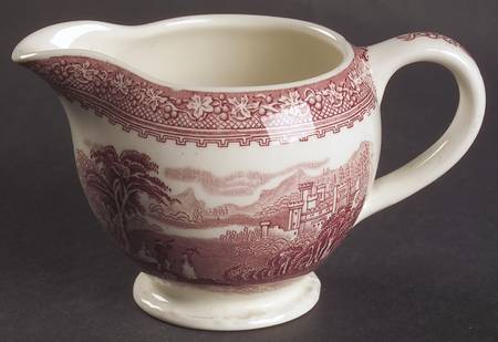 Jenny Lind Pink (Off White Background) Creamer
