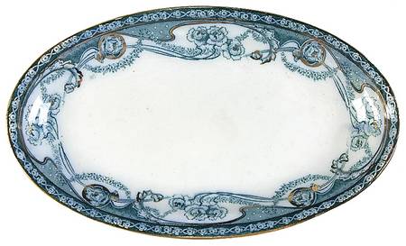 Renown Blue and Green Relish/Gravy Underplate