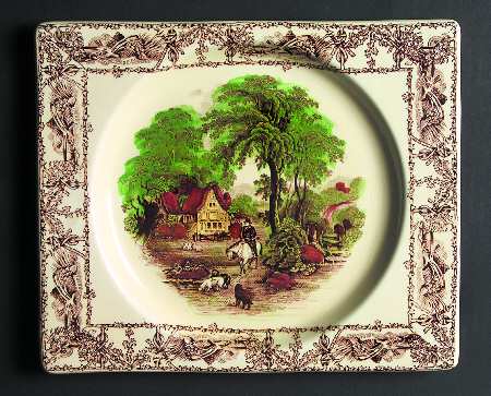 Rural Scenes Brown Multicolor (Rectangular) by Arthur J Wilkinson