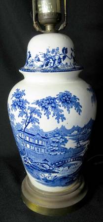 Tonquin Blue 23" Electric Lamp No Shade