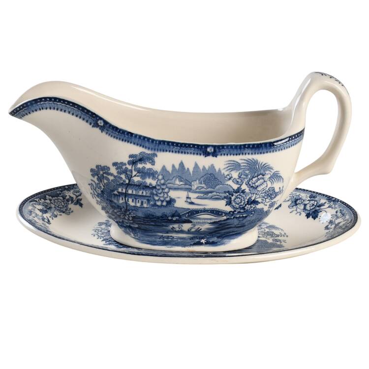 Tonquin Blue Gravy Boat & Underplate/Relish