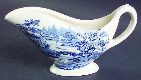 Tonquin Blue Individual Gravy Boat No Underplate