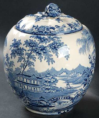Tonquin Blue Cookie Jar & Lid