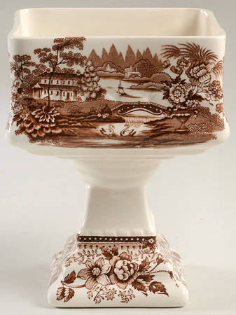 Tonquin Brown Pedistal Wedding Bowl No Lid