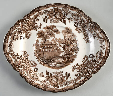 Tonquin Brown Small Tureen Underplate
