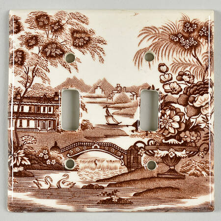 Tonquin Brown Double Light Switch Cover