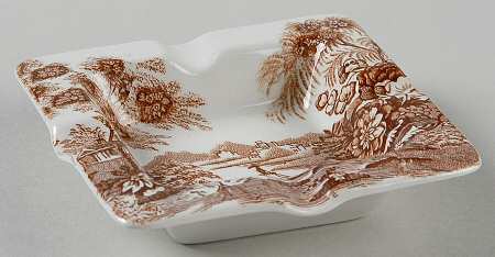 Tonquin Brown 4" Square Ashtray