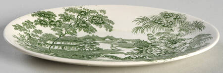Tonquin Green Individual Gravy Boat Underplate