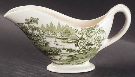 Tonquin Green Individual Gravy Boat No Underplate