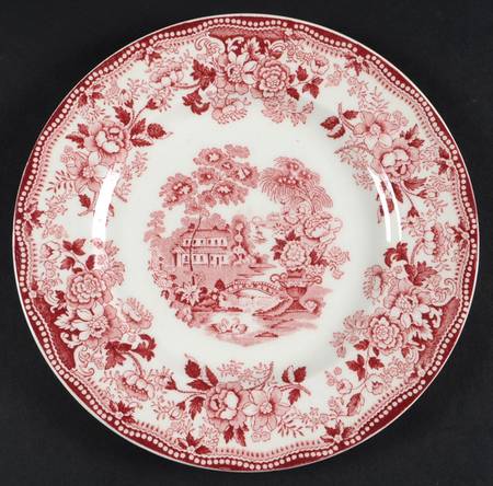 Tonquin Red Pink Salad Plate by Royal Staffordshire
