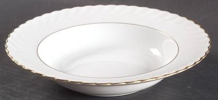 Annette (Gold Trim) Rim Soup Bowl