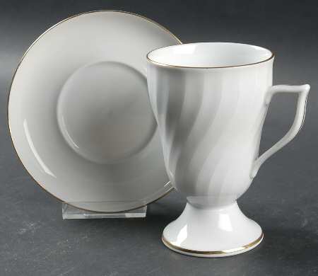 Annette (Gold Trim) Mug & Saucer Set