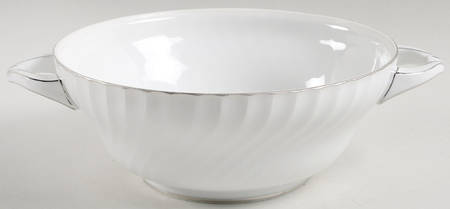 Annette (Platinum Trim) Round Vegetable No Lid