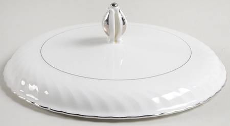 Annette (Platinum Trim) Lid for Round Vegetable