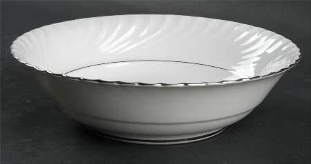Annette (Platinum Trim) 9" Round Vegetable Bowl