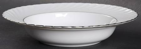 Annette (Platinum Trim) Rim Soup Bowl