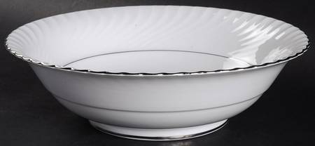 Annette (Platinum Trim) 9" Round Vegetable Bowl