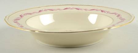 Chantilly Maroon Rim Soup Bowl