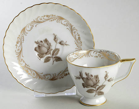 Classic Rose Footed Demitasse Cup & Saucer Set