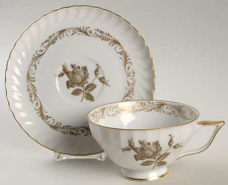 Classic Rose Footed Cup & Saucer Set