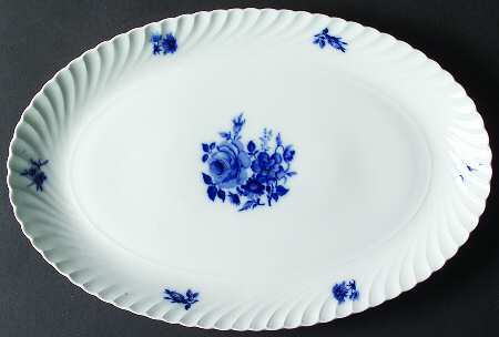 Copenhagen Rose 13" Oval Serving Platter