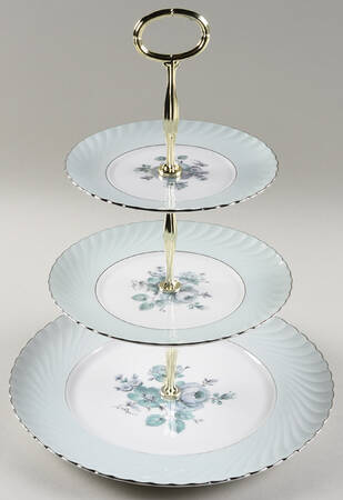 Dawn Rose 13 7/8"-14 1/4" 3-Tiered Serving Tray(DP,SP,BB) HC