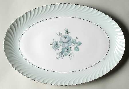 Dawn Rose 15" Oval Serving Platter