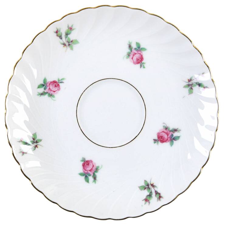 Dresden Flowers (Gold Trim) Saucer for Demitasse Cup