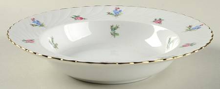 Dresden Flowers (Gold Trim) Rim Soup Bowl