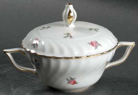 Dresden Flowers (Gold Trim) Sugar Bowl & Lid
