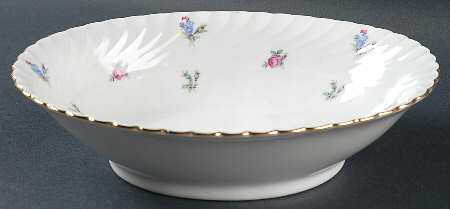 Dresden Flowers (Gold Trim) 9" Oval Vegetable Bowl