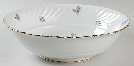 Dresden Flowers (Gold Trim) 9" Round Vegetable Bowl