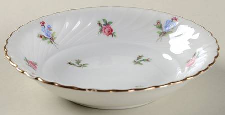 Dresden Flowers (Gold Trim) Fruit/Dessert (Sauce) Bowl