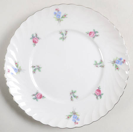 Dresden Flowers (Platinum Trim) Bread & Butter Plate