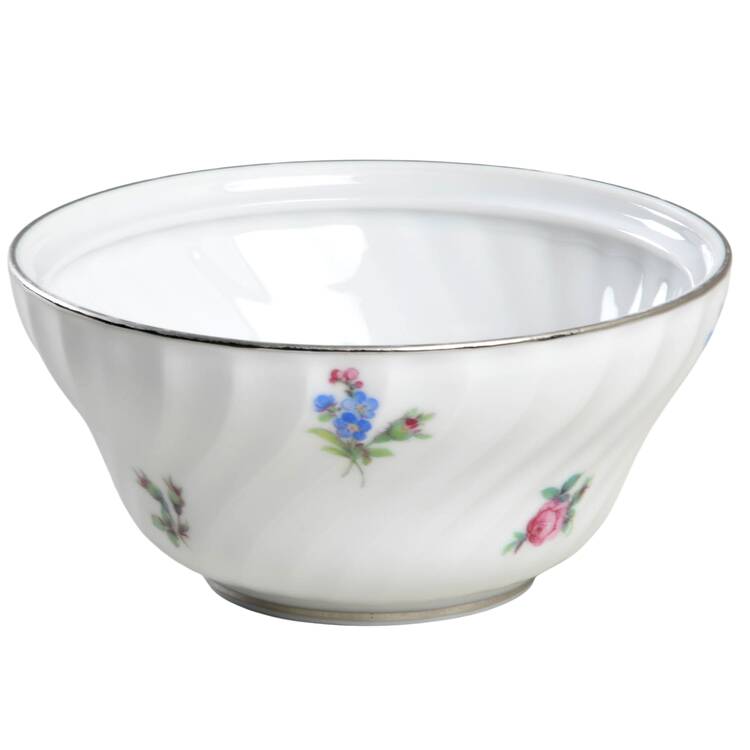 Dresden Flowers (Platinum Trim) Sugar Bowl No Lid