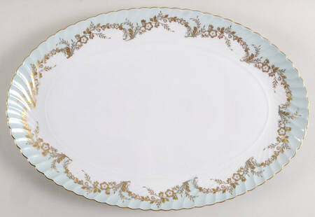 Duchess Blue Green 15" Oval Serving Platter