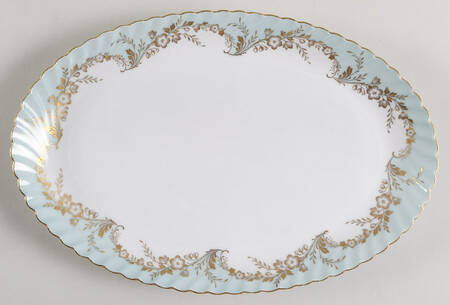 Duchess Blue Green 12" Oval Serving Platter