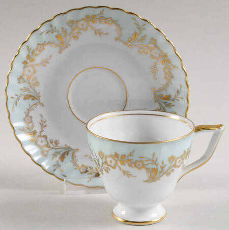 Duchess Blue Green Demitasse Cup & Saucer Set