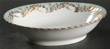 Duchess Blue Green 9" Oval Vegetable Bowl