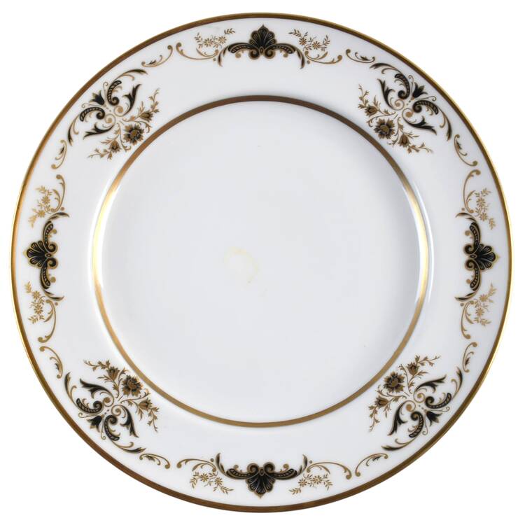 Duchess Black and Gold Salad Plate
