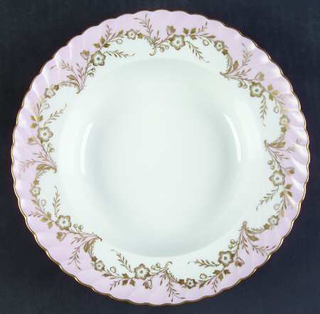 Duchess Pink Rim Soup Bowl