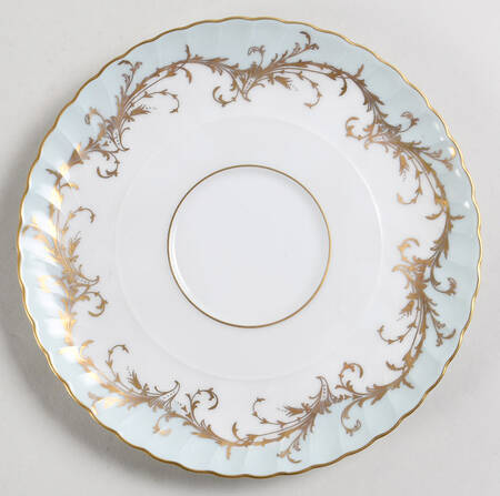 Elegance Blue Green (Gold Trim) Saucer for Cream Soup Bowl