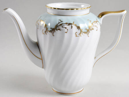 Elegance Blue Green (Gold Trim) Coffee Pot No Lid