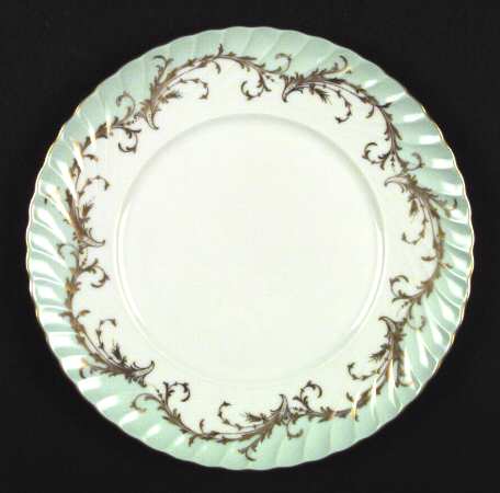 Elegance Blue Green (Gold Trim) Salad Plate