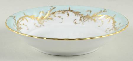 Elegance Blue Green (Gold Trim) Fruit/Dessert (Sauce) Bowl