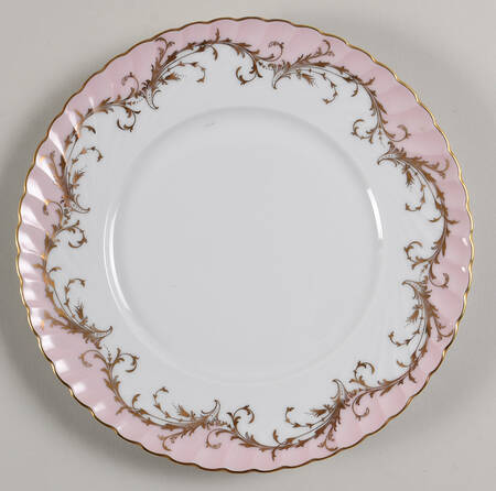 Elegance Rose (Pink, Gold Trim) Luncheon Plate