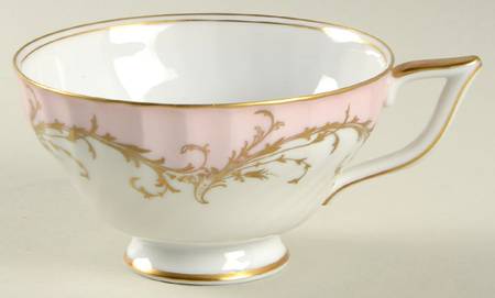 Elegance Rose (Pink, Gold Trim) Footed Cup